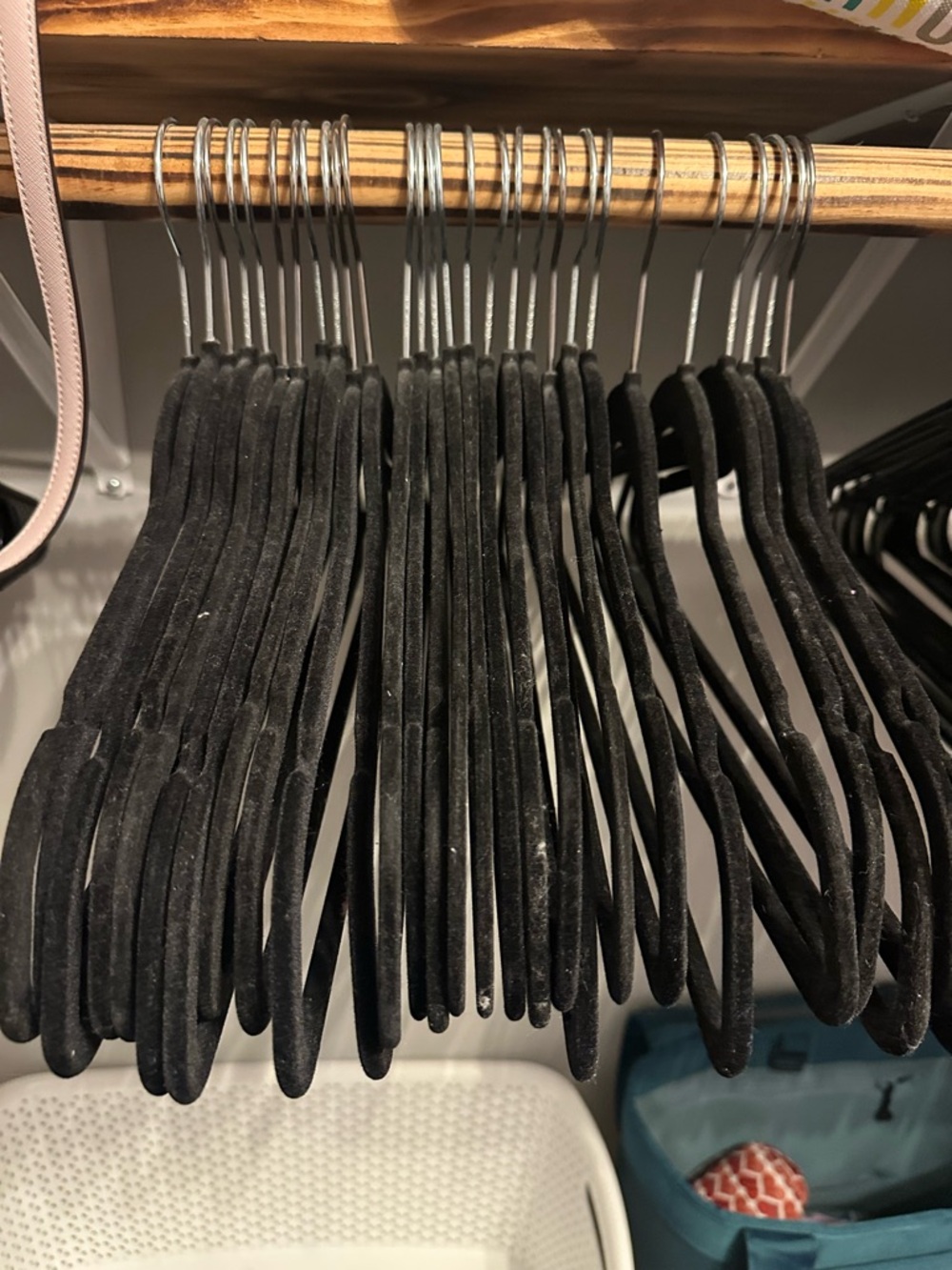Black velvet hangers